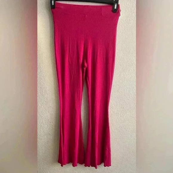 🆕NWOT Free People Flared Ribbed High Waist Pants XS🆕 - Picture 2 of 8